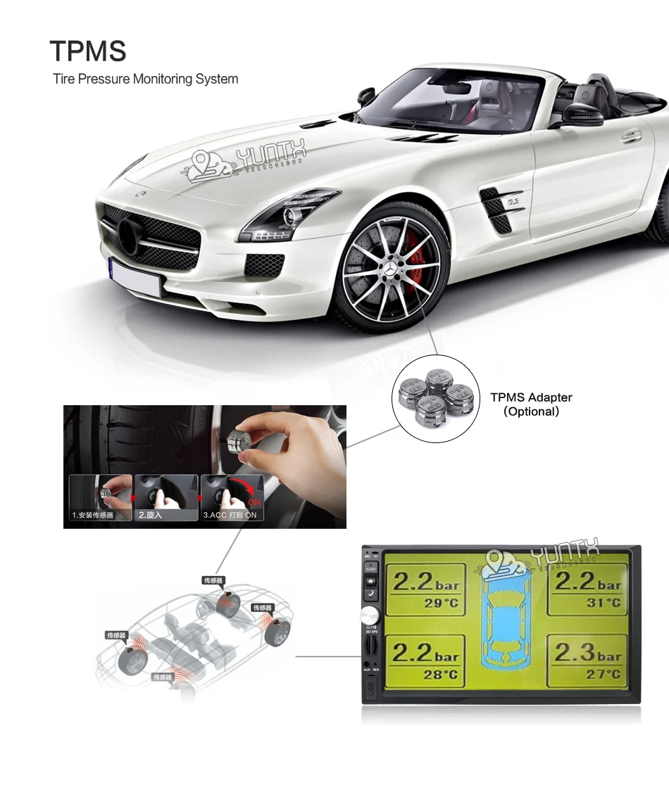 Cheap Bosion Android 7.1 7 inch Universal Car Stereo GPS Navigation 2 Din Radio AUX Bluetooth Camera For Volkswagen/Ford fiesta etc 17
