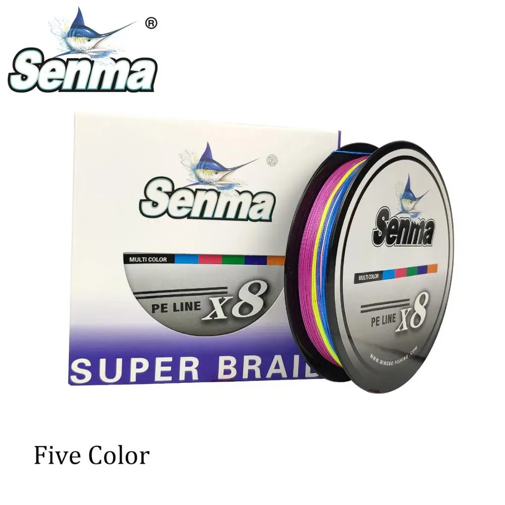 

Senma Backing Line Multi Color Braided Fishing Line 8X 300M 500M PE Fishing Line 8 Strands 10-80LB Multifilament Fishing Line