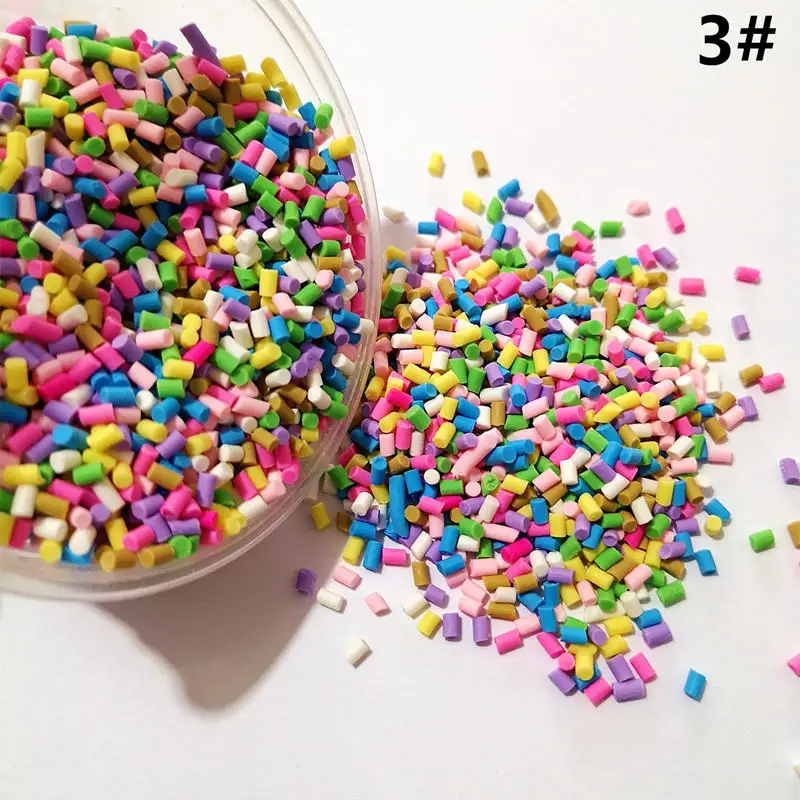 100g Mixed Color Clay Chocolate Sprinkles Heart Shaped DIY Parts Fake Cake Decorating Polymer Clay Sweets Deco Decoration 