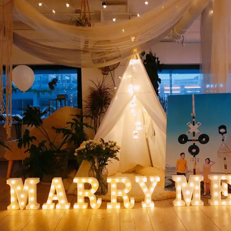 HobbyLane DIY Marry Me светодиодный ночник в форме буквы для свадьбы предложение Декор фото реквизит