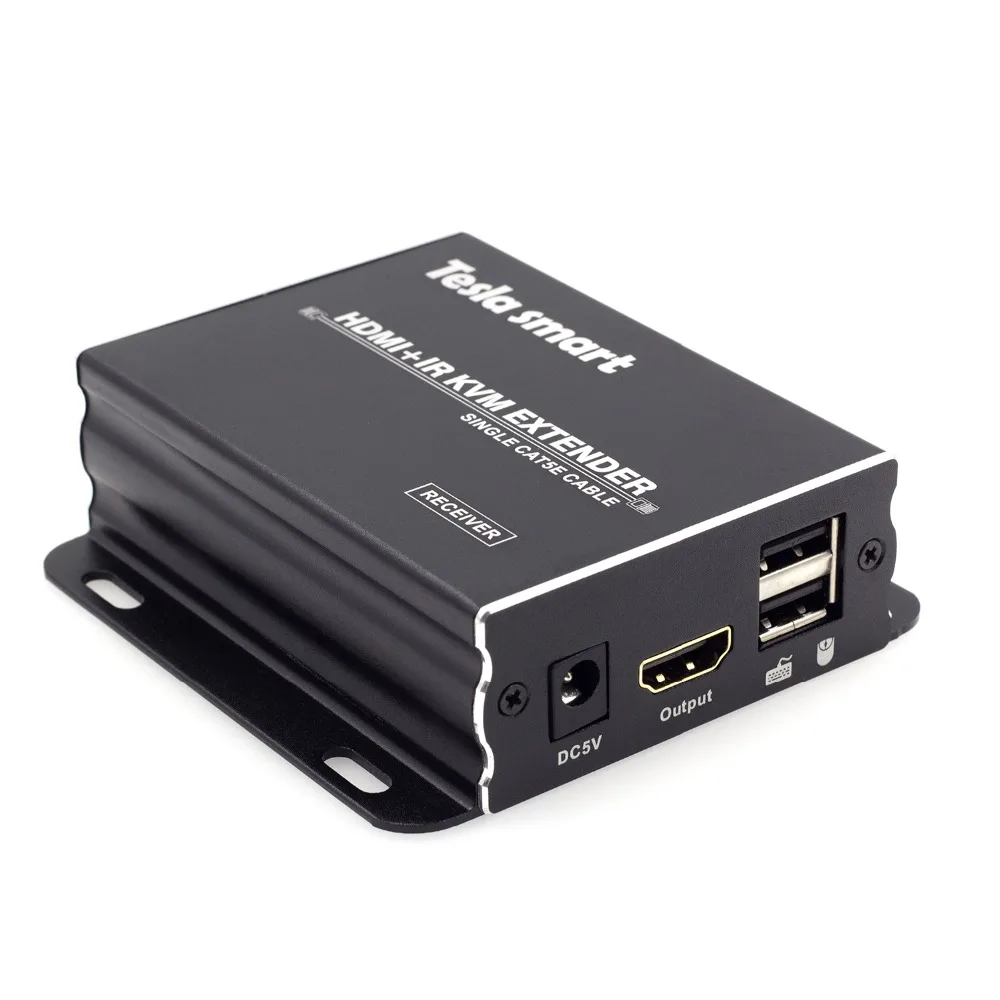 Тесла умный HDMI Extender 120 m KVM по TCP/IP Ethernet через один Cat5e/6 кабель 1080 P с ИК-до 120 м