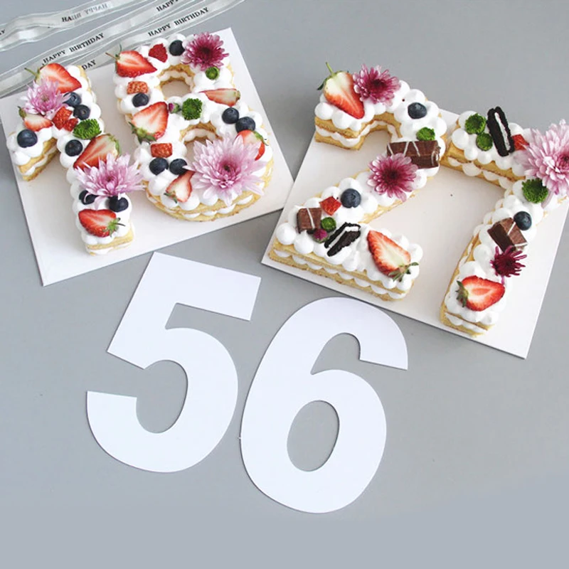 

PET 0-8 Numbers Cake Mold Cake Decorating Tools Birthday Cake Design Bakeware Pastry Tools 4/6/8/10/12inch free shipping