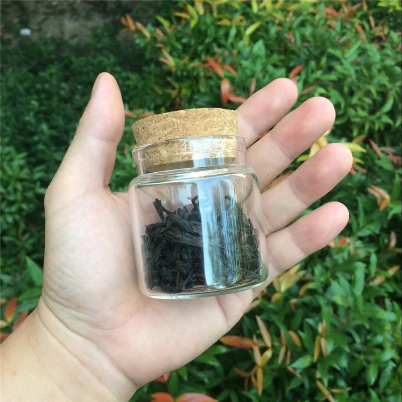 90ml Glass Saffron Storage Bottle with Corks Food Grade Jars For Saffron Transparent Clear Eco-Friendly Bottles