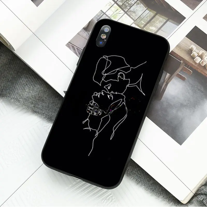Yiuoda, минималистичный стиль, серия линий, чехол для телефона, чехол для iPhone X, XS, MAX, 6, 6 S, 7, 7 plus, 8, 8 Plus, 5, 5S, XR - Цвет: A10