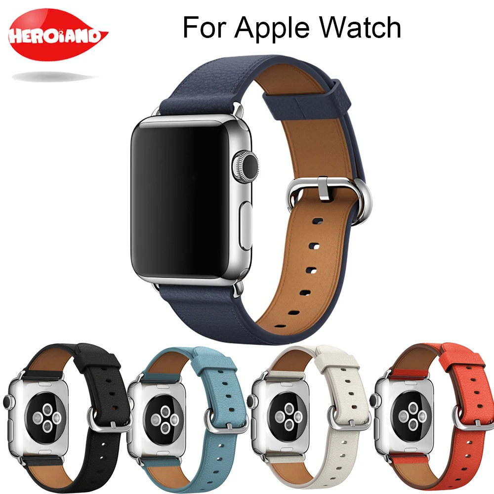100 Genuine Leather Watchband for Apple Watch Band Series 3/2/1