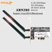 WTXUP Двухдиапазонная Atheros AR9280 AR5BDT92 802.11a/b/g/n 300 Мбит/с wifi карта PCI express PCI-e wifi адаптер для настольных ПК Linux/MAC