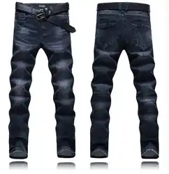 Весна отверстие мужской тонкий черные джинсы узкие осенние и зимние длинные штаны тенденция