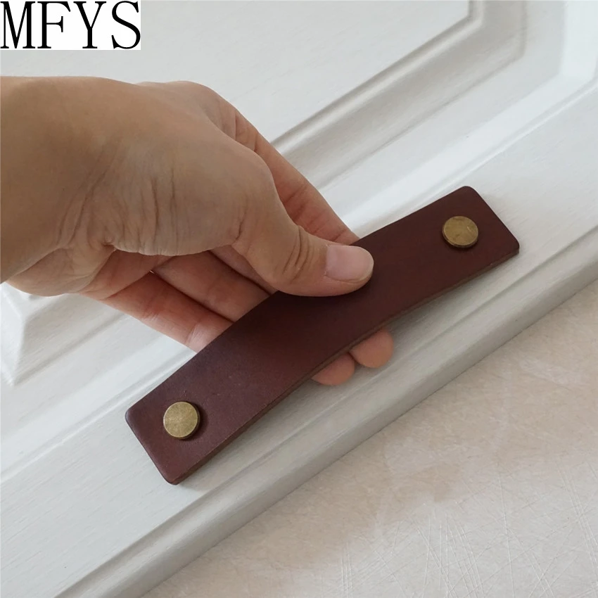 3.75'' 5'' 6.3'' Antique Bronze Cabinet Handles Brown Leather Dresser Handles Drawer Knobs Pulls Door Handle Kitchen Pulls Knob