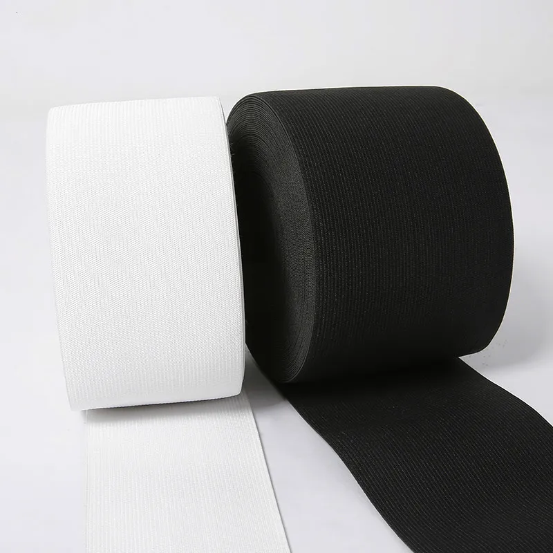 XUNZHE 10 m White and Black Woven Flat Knitted Rubber Craft Sewing