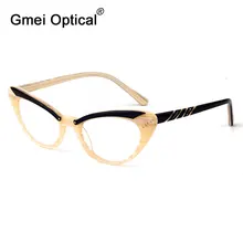 Gmei, оптические модные очки кошачий глаз, ацетат, полная оправа, женские очки по рецепту, оправа, кошачьи очки T8057