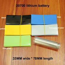 100pcs/lot Lithium Battery Pvc Insulation Sleeve 20700/21700/26700 Batteries Shrink Packaging Film Case