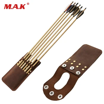 

3 Color Leather Arrow Quiver Capable of Loading 6 Arrows Suitable for Recurve Bow Compound Bow for Archery Hunting Shooting