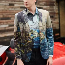 Дизайн блейзер с цветами