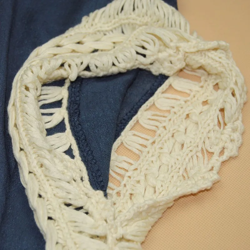 Lace Crochet Knitted Boho Shirt Lace Crochet Knitted Boho Shirt
