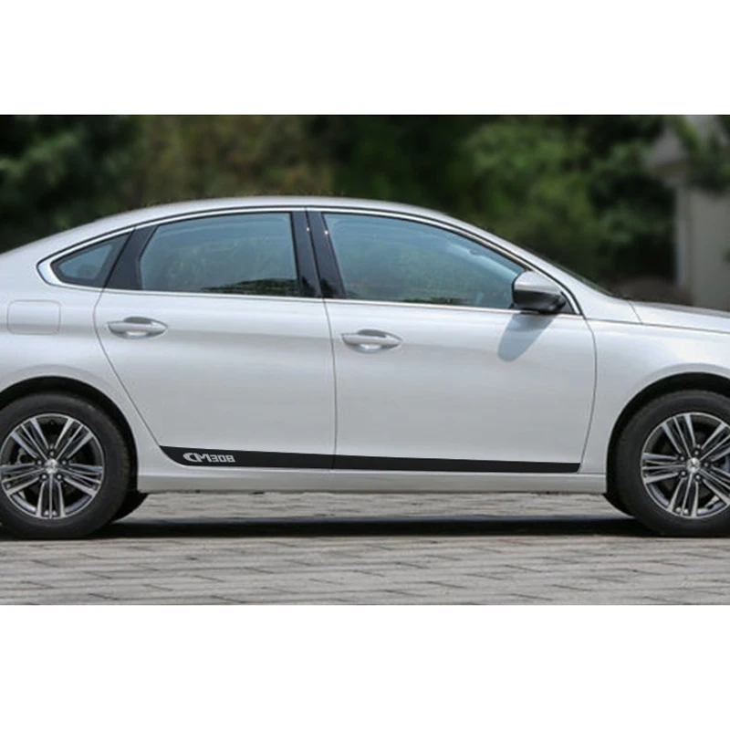 Автомобильные наклейки из углеродного волокна для Peugeot 308 наклейка на боковую