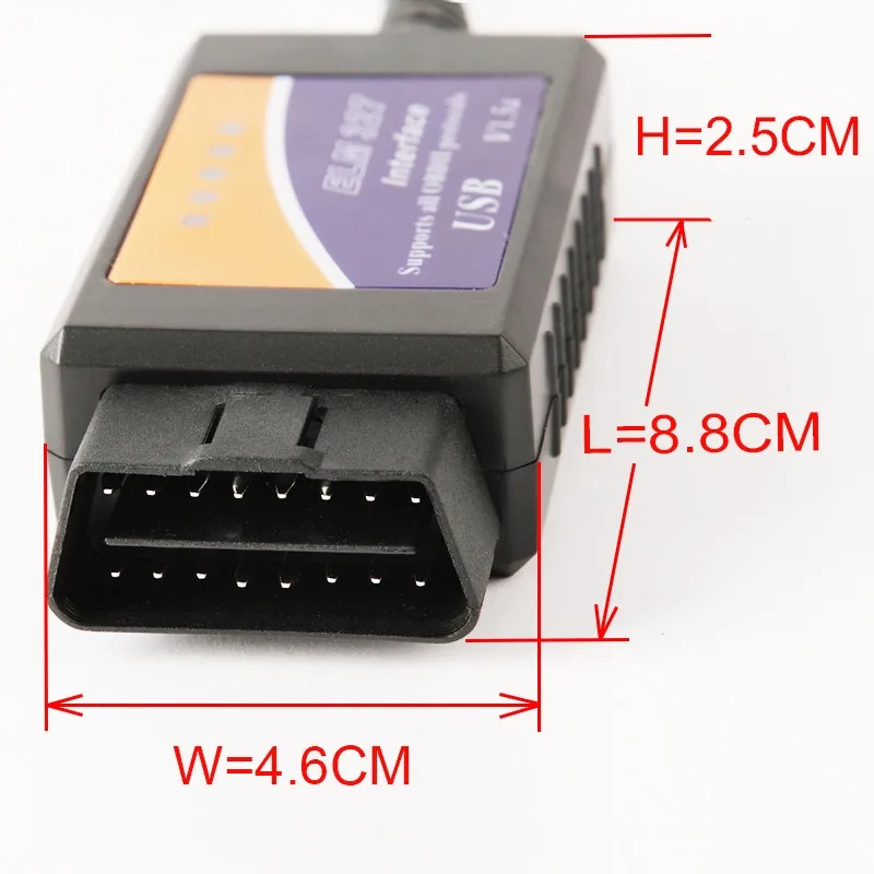 Viecar USB Bluetooth wifi ELM327 OBD2/OBDII ELM 327 V1.5/V2.1 для Android IOS автоматический диагностический сканер