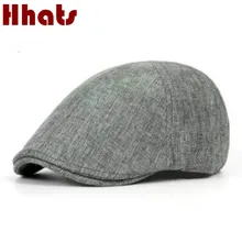 Который в душе хлопок лен летний берет Регулируемый головной убор женщины кепка газетчика Весна дышащая шляпа с козырьком и застежкой сзади мужские плоские Утконос