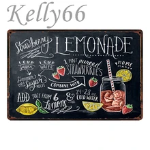 [Kelly66] Лимонад Коктейль металлический знак оловянный плакат домашний Декор Бар настенная живопись 20*30 см размер y-1826