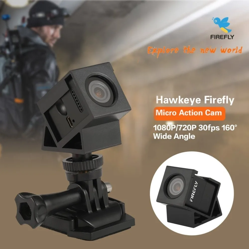 

Hawkeye Firefly Micro Action Camera 1080P Mini Recording FPV Cam 160 Wide Angle for 90 100 130 Racing Drone Quadcopter Aircraft