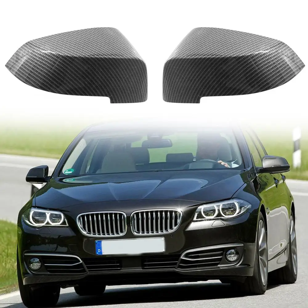 

1 Pair Carbon Fiber Look Side Wing Mirror Covers Caps for BMW Series 5 6 7 F10 F11 F12 F13 F06 2014-2016 F01 2012-2015