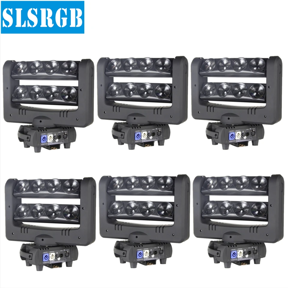 6 шт./лот керамические кронштейны луч 8x10 Вт Супер луча паук ортодонтия LED перемещающаяся головка паук с подсветкой пикселей луч перемещение Bar Light