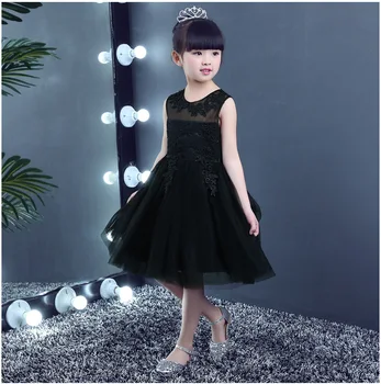 

Formal High-quality Summer lace Black Girls dress Clothing Bohemian Beach Dress for Girl Costumes Girl Wedding Party dress 3-12T