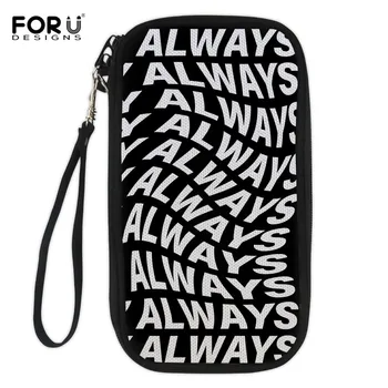 

FORUDESIGNS Letter Men Women Wallets Long Zipper Clutch Change Purses Carteira Feminina Ladies Passport Bags Travel Coin Purse