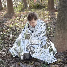 OUTAD 10 упаковок, уличная водонепроницаемая ветрозащитная многоразовая экстренная помощь, спасательное тепловое одеяло, защита от солнца, защита от солнца