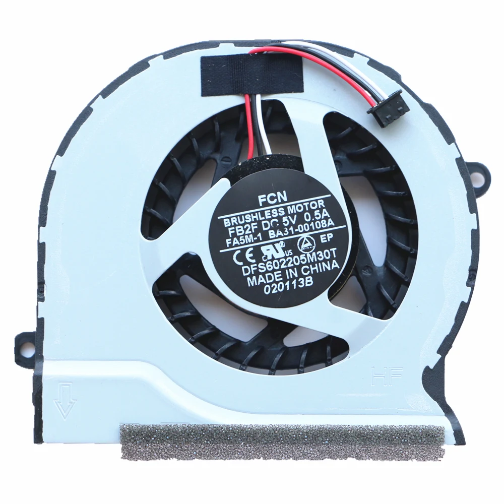 

New BA31-00108A For Samsung NP300V5A NP305V4A NP300E5C NP305V4Z NP300E45 Cpu Cooling Fan DFS602205M30T FB2F DC5V 0.5A