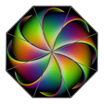 

Colorful geometric stitching pattern Custom Design Personalized Portable Triple Foldable Sun and Rain Umbrella Fashion Umbrellas
