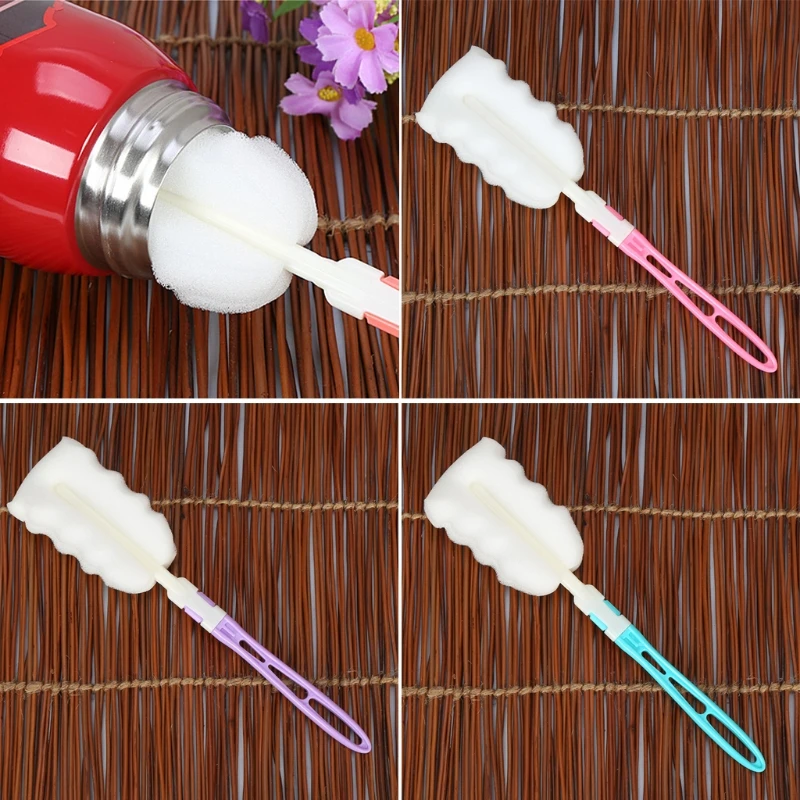 

2018 New Baby Milk Feeding Bottle Sponge Brush Nipple Cleaning Cup Scrubber Cleaner Tool