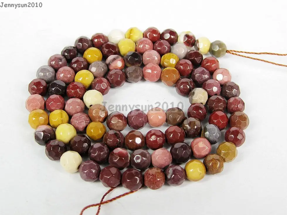 

Natural Moukaite Gems Stones 4mm Faceted Round Spacer Loose Beads 15'' Strand for Jewelry Making Crafts 5 Strands/Pack