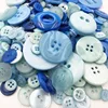White with Blue 50 Gram DIY Making Hand Knitting doll's clothing Buttons Resin Promotions Mixed Sewing Scrapbook PT234 1
