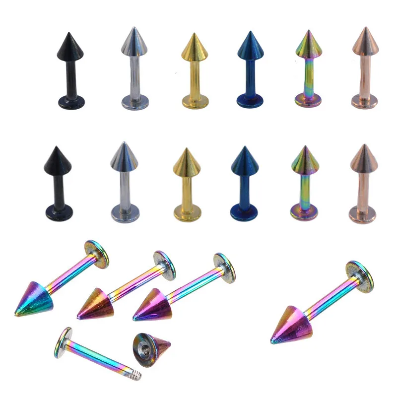 

Unisex Women Men Earrings Stainless Steel Piercing Nail Screw Ball Monroe Lip Piercing Stud Labret Piercing Helix Cheek Tragus