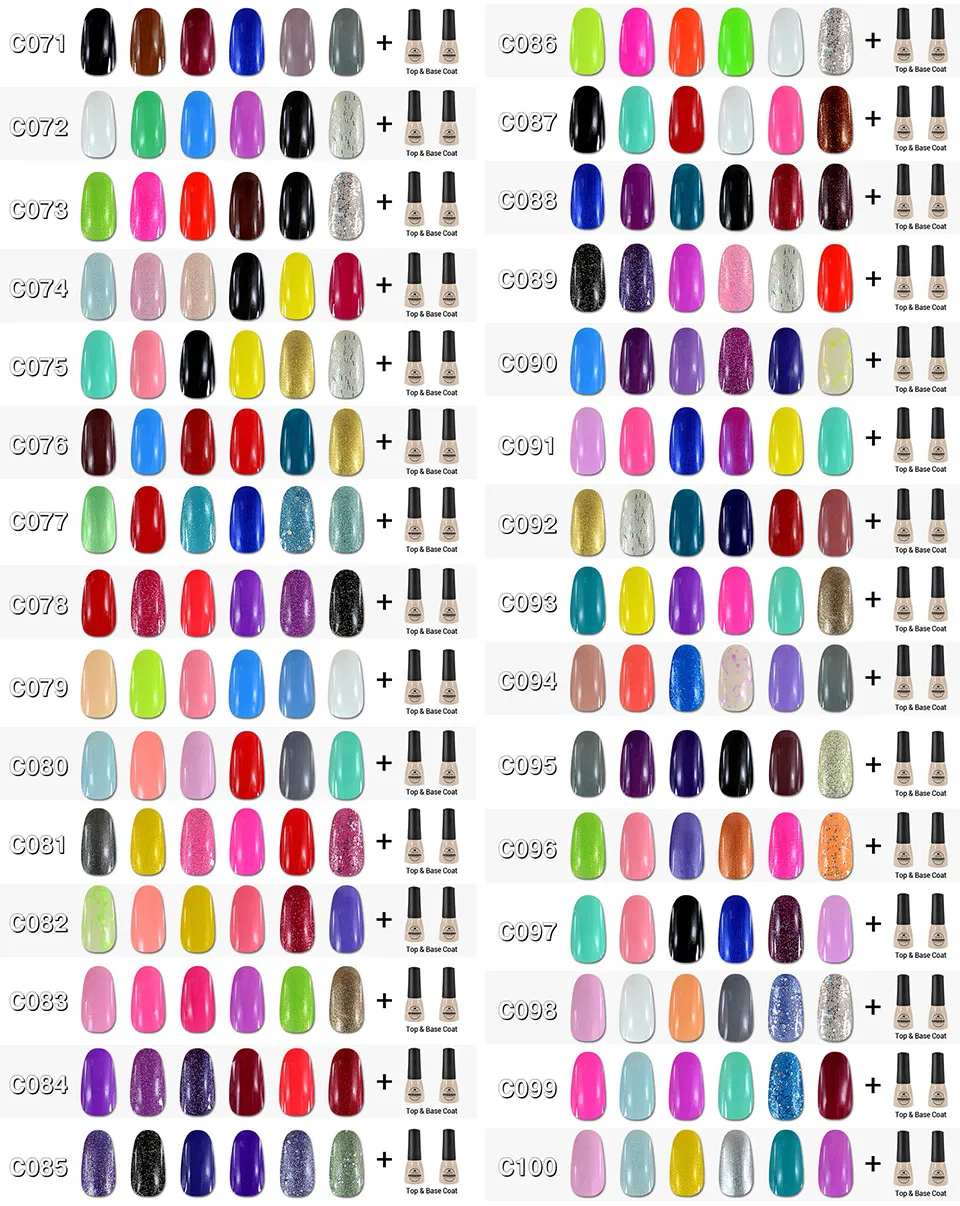Elite99 7 мл выберите любые 6 цветов с верхним покрытием Базовое покрытие красивый цвет лак для ухода за ногтями оборудование цвет великолепные ногти
