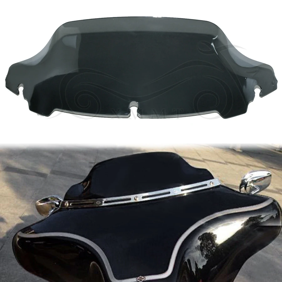 

Smoke Tint Motorcycle 7" Wave Windshield Windscreen For Harley Touring Street Electra Glide FLHT FLHX FLHR FLH 2014 - 2018