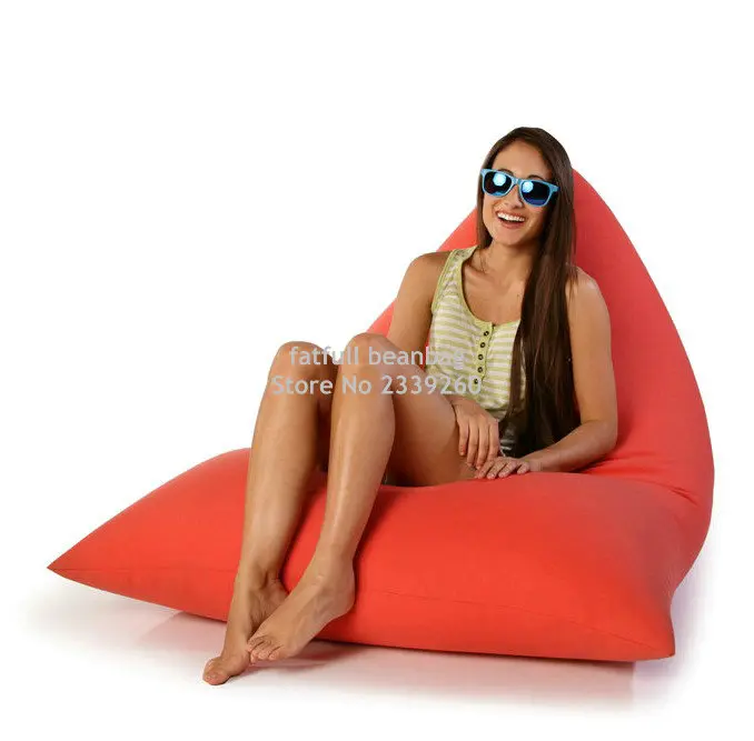 Cover only No Filler-beige outdoor waterproof bean bag sofa lounger with back support