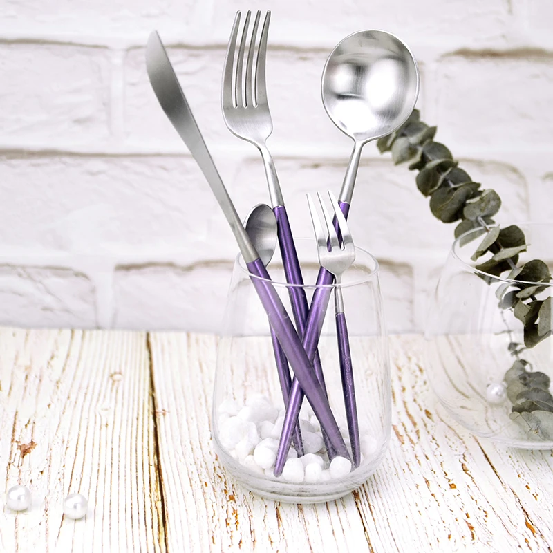 Набор столовых приборов из нержавеющей стали 18/8 24 шт.|korean cutlery set|tableware dinner setdinner set |