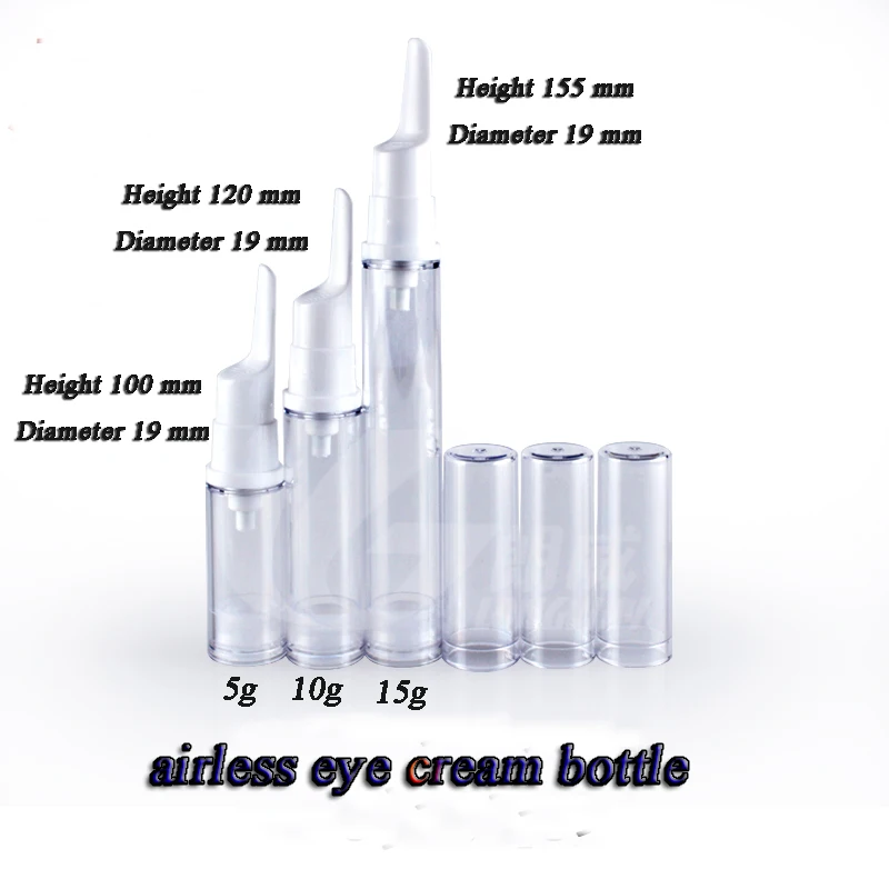 

200pcs/lot capacity 5ml Transparent cream bottle, airless bottle cream, eye cream points bottling sample bottles