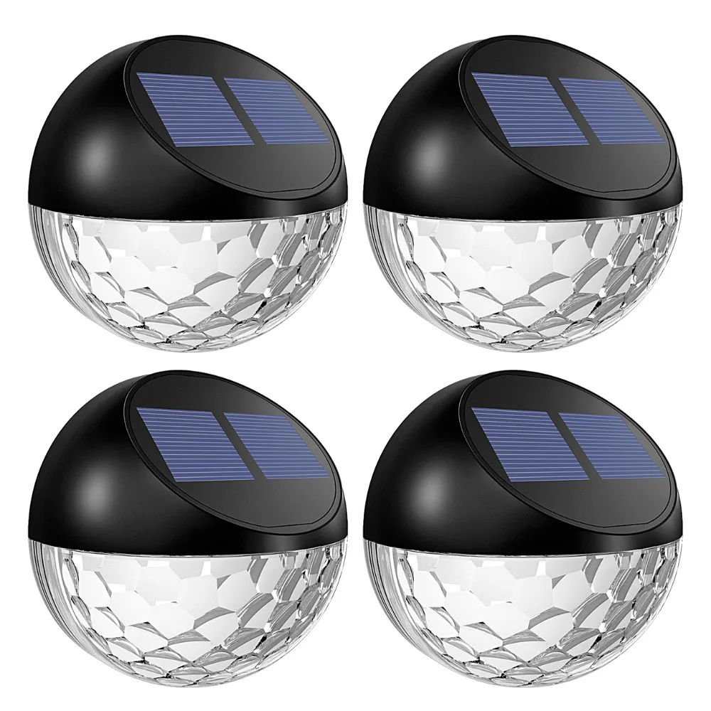 

4Pack Mpow Solar Powered Outdoor Fence Light Lamp IPX4 Waterproof Light Sensor For Garden Yard Pathway Patio Garden Auto on/ off