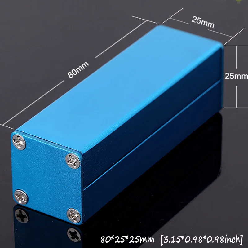 3 шт./лот 80*25*25 м алюминиевые корпуса для электроники мощности Алюминиевое шасси распределительная коробка алюминиевая случаи проекта