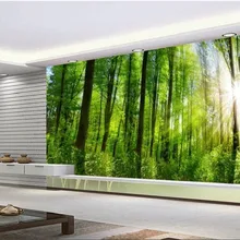 Custom 3D Fabric Textile Wallcoverings For Walls Matt Silk For Living Room TV Background Murals European Forest Green Landscape Custom 3D Fabric Textile Wallcoverings For Walls Matt Silk For Living Room TV Background Murals European Forest Green Landscape