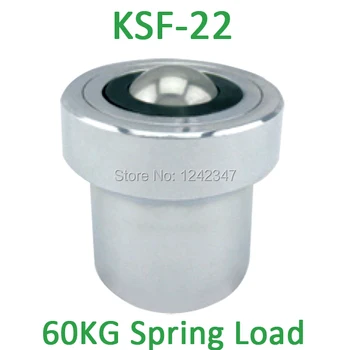 

KSF-22 22mm base mounting carbon steel 70/80kgs ball bearing with 60kgf Spring Loading Capacity KSF22 Ball Transfer Units