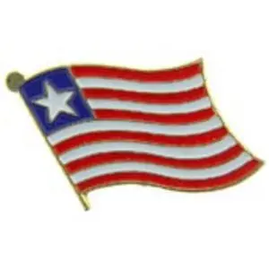 Значок на лацкан с флагом страны Liberia железная латунь покрытием краски
