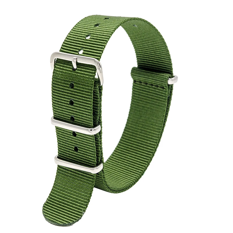 MEGALITH нейлоновый армейский зеленый ремешок для часов 20 мм 22 мм военные часы ремешок из нержавеющей стали Пряжка кварцевые спортивные наручные часы фитнес-ремень