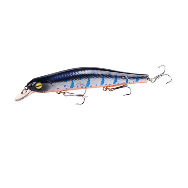 1pcs Fishing Lure Minnow 12.5cm/17.7g Topwater Artificial Bait 3D Eyes Plastic Wobblers Tackle Pesca Far-casting Magnet System 6