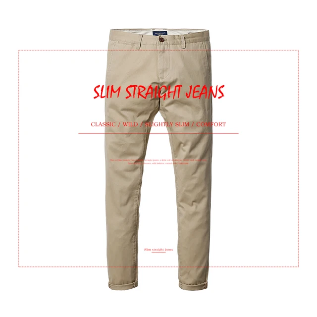 Simwood Brand Spring Winter New Fashion 2018 Slim Straight Men Casual Pants 100% Pure Cotton Man Trousers Plus Size  KX6033 2