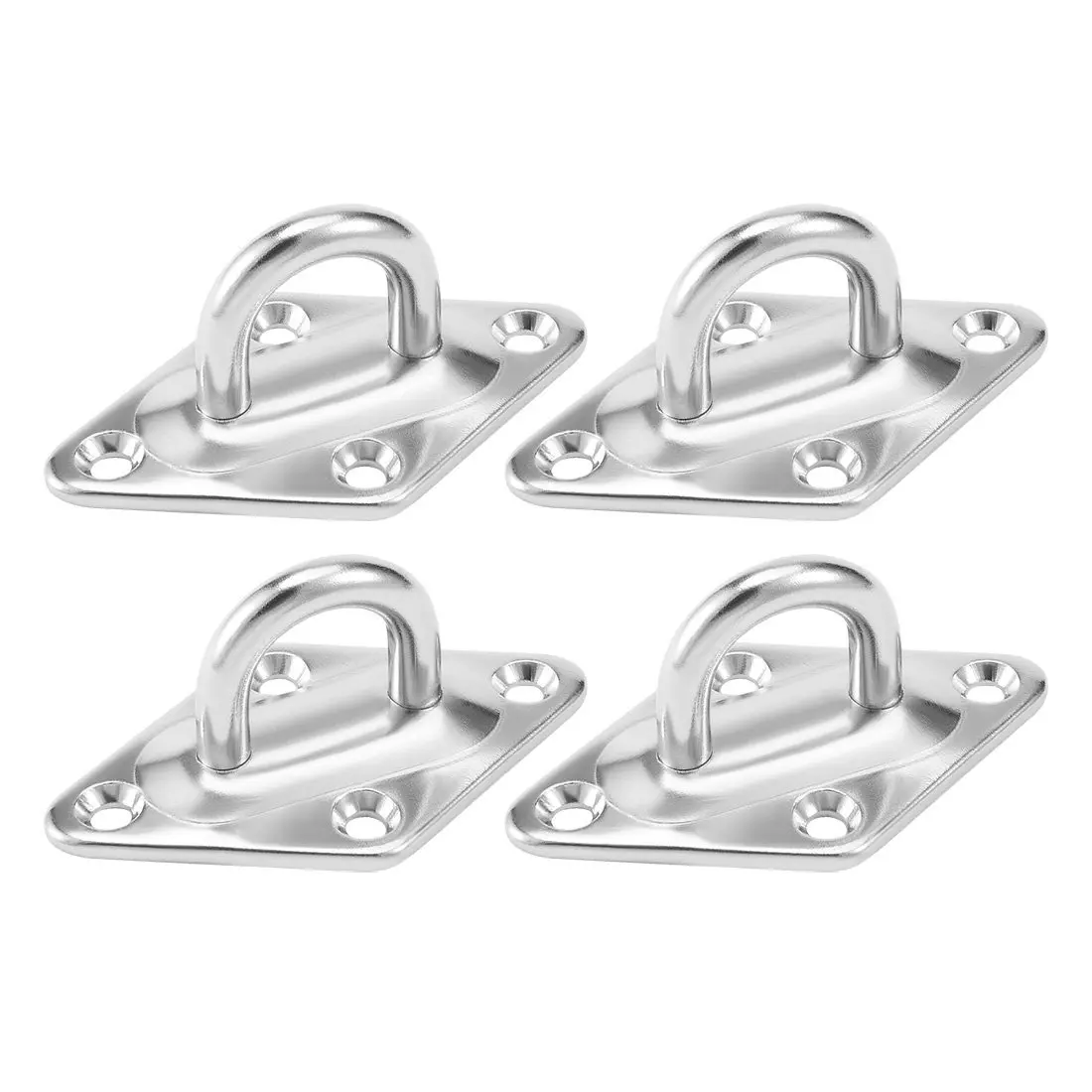 

304 Stainless Steel 6mm Thick Ring Sail Shade Pad Eye Boat Rigging 4pcs