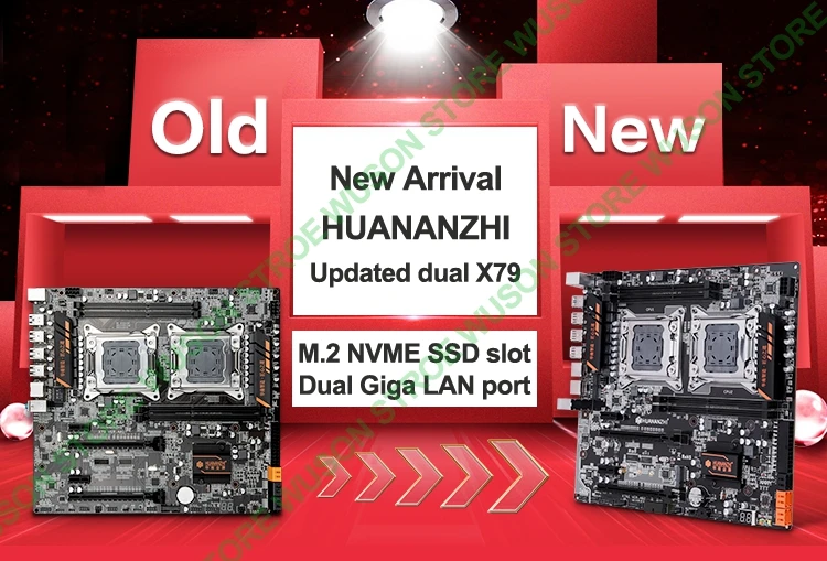 Скидка набор материнская плата HUANAN Чжи двойной X79 LGA2011 материнской платы с NVMe M.2 слот двойной Процессор Intel Xeon E5 2680 V2 оперативная память 32G(4*8G