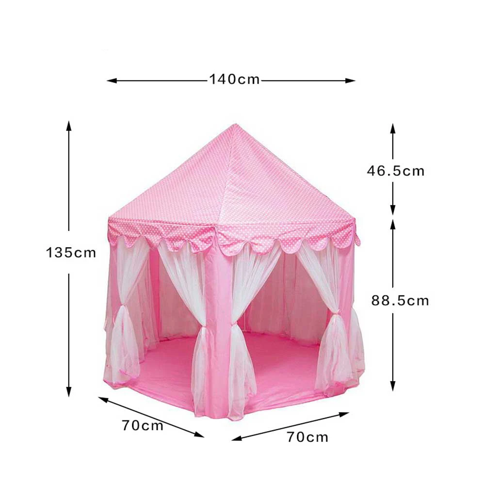 Portable Children's Tent Dry Pool Tipi Princess Kids Tent Castle Play House Kids Small House Folding Playtent Baby Beach Tents